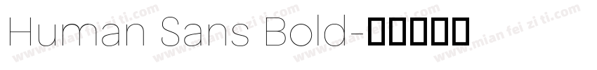Human Sans Bold字体转换